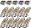 Partsam 10x 6.5 Led Marker Light 16LED Clear/Amber Chrome & 5pcs 17 LED Clear Lens 53.75" Amber Cab Marker Top Roof Running Truck Cab Light Waterproof