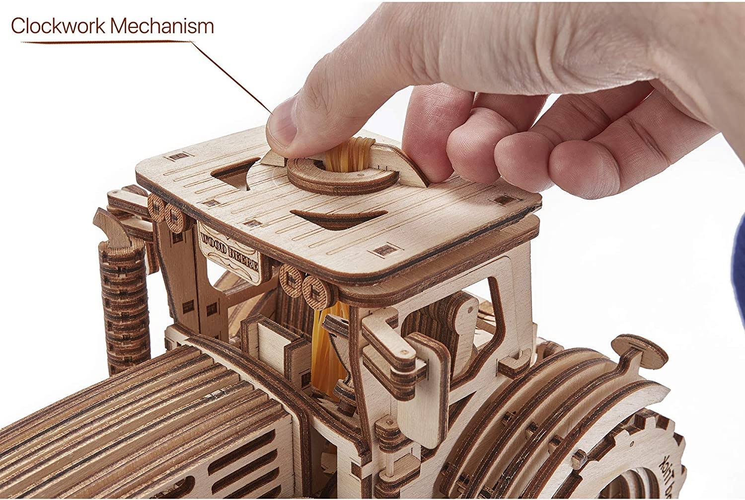 Wooden Mechanical Tractor Model Kit to Build a7