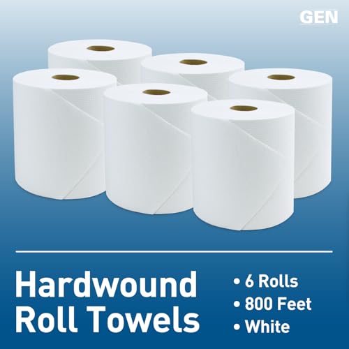 Hardwound Roll Towels, White, 8 x 800 ft, Case of 6 a7