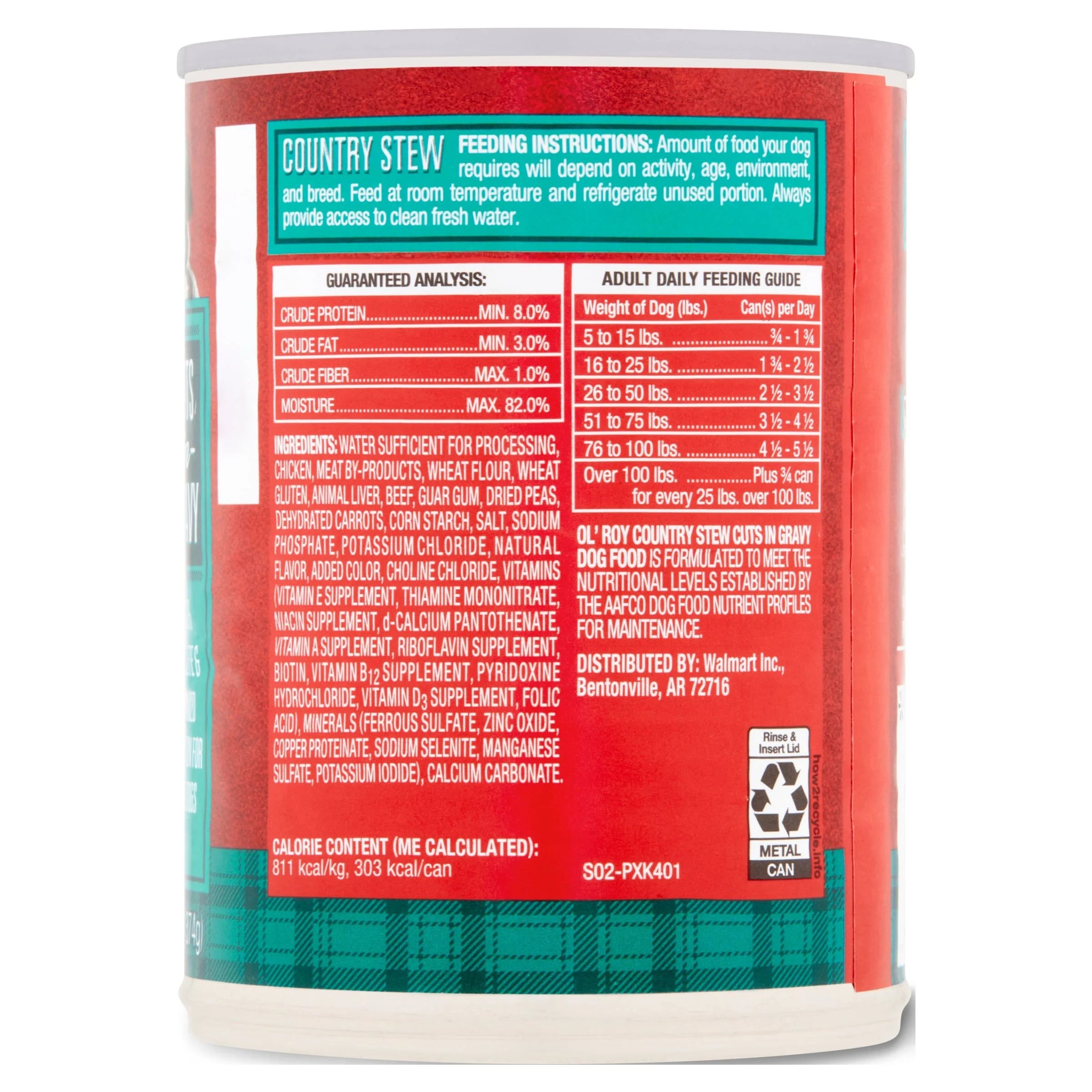 Wet Dog Food in Gravy 13.2 oz Can x4 k7