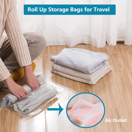 Vacuum Storage Bags for Clothes and Bedding, Reusable Seal Bags, Jumbo 6 Pack a7