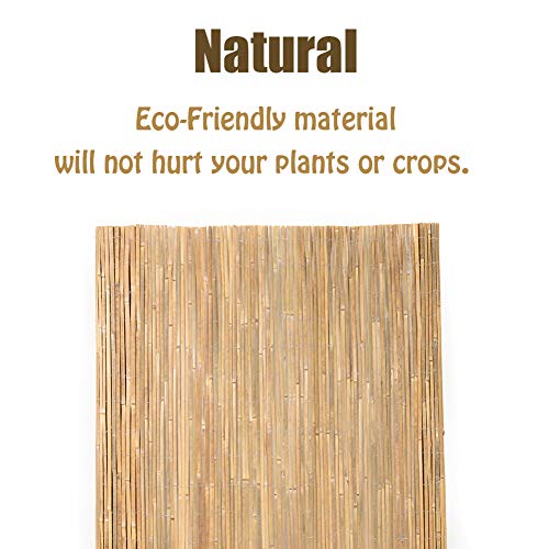 Natural Bamboo Slat Screening Privacy Fence Panel 1.2m x 4m k7