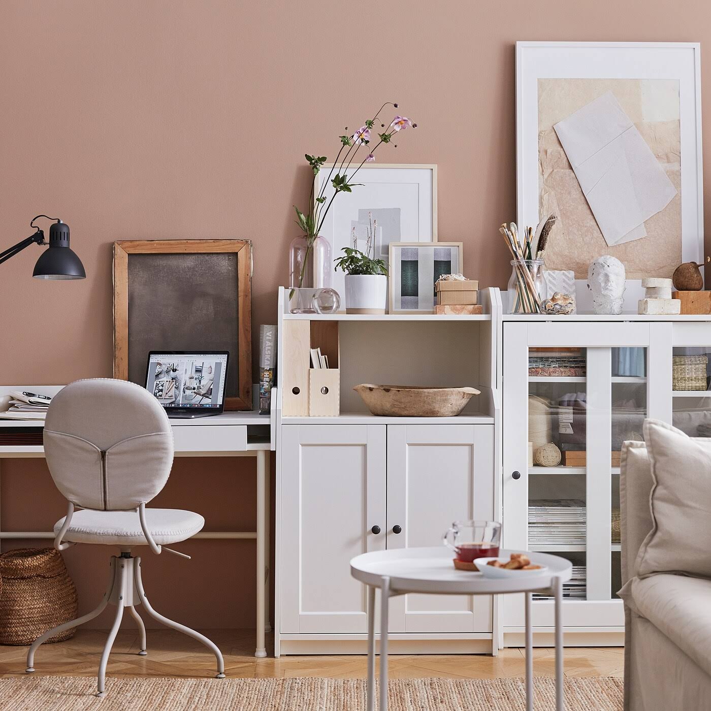 Cabinet with 2 Doors, White 7k
