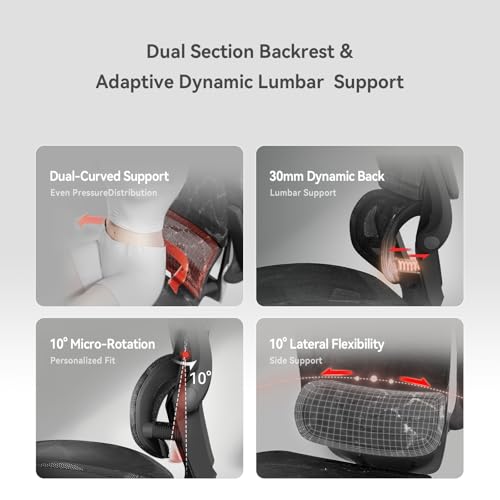 Ergonomic Office Chair with Flip-up Armrests and Lumbar Support K7