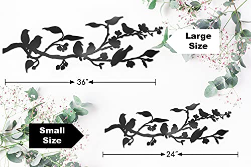 Metal Birds Wall Art Decor Outdoor 24x10 K7