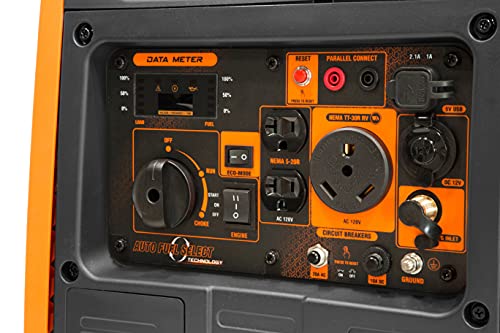 Portable Inverter Generator 6800W Dual Fuel Electric Start A7
