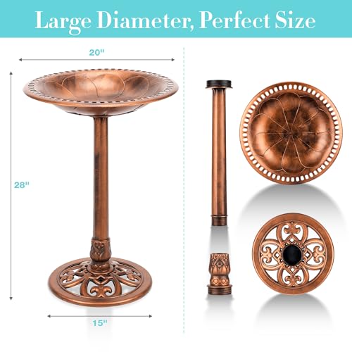 Gold Solar Bird Bath Fountain 7k
