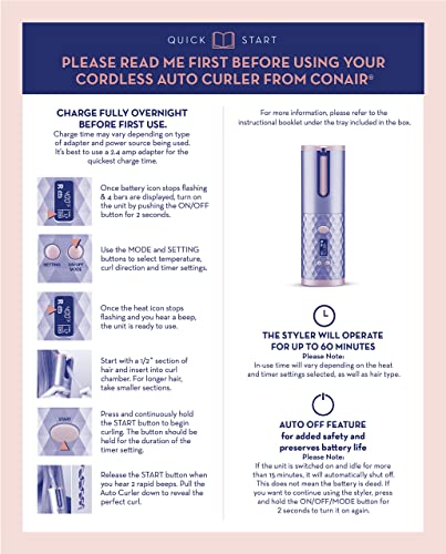 Cordless Auto Curler for Curls or Waves k7m