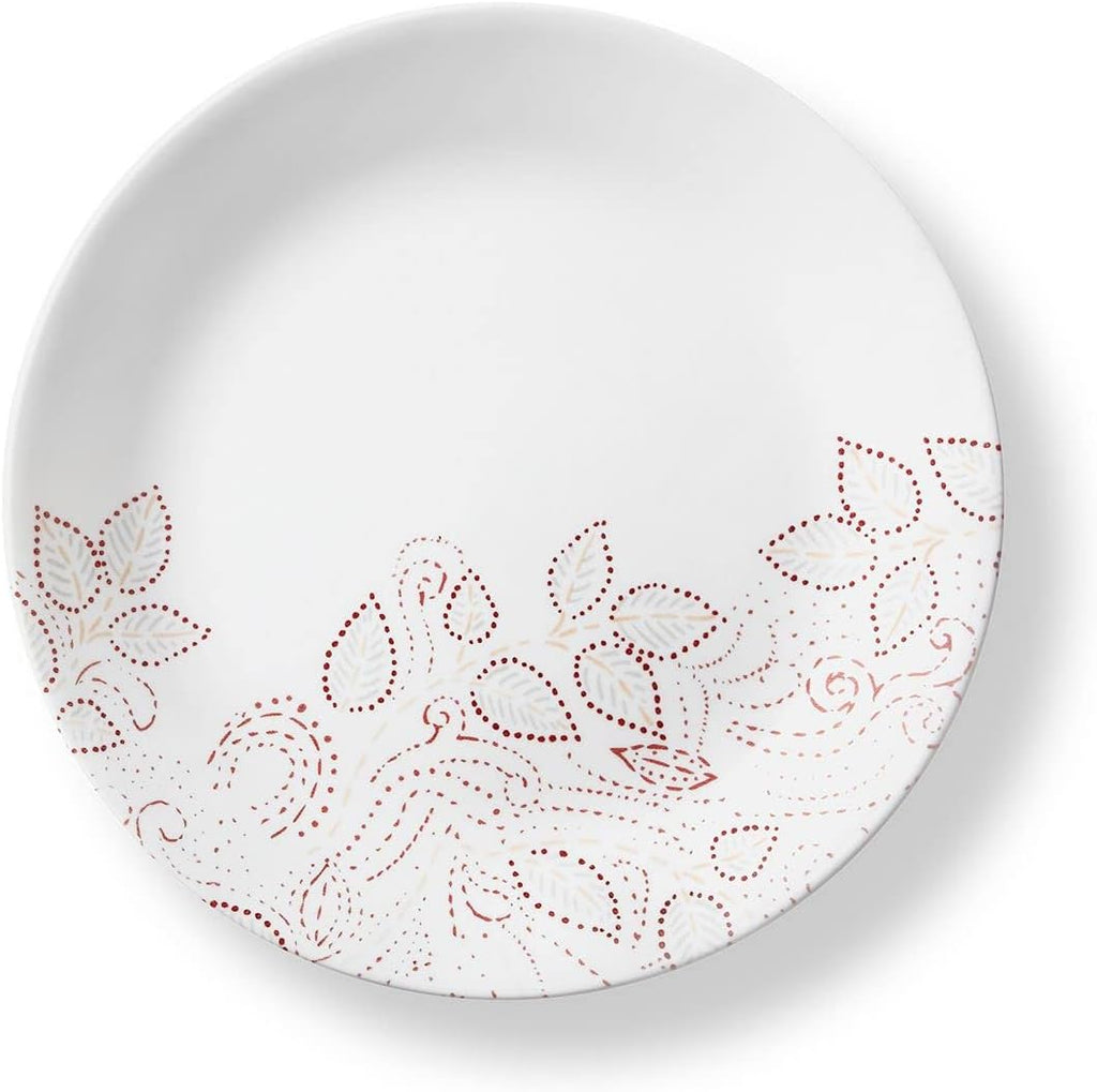 Dinnerware Set 12-Piece Service for 4 Red White k7
