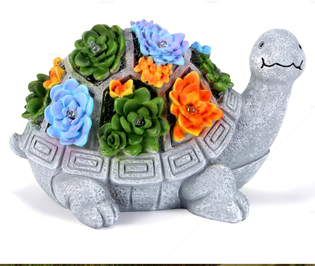 Solar Garden Turtle Statue with LED Lights 7k