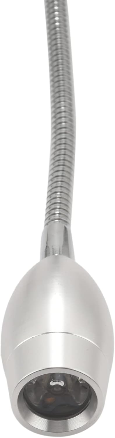 Dimmable Reading Lamp with Flexible Gooseneck, Wall Mounted, Silver 7k
