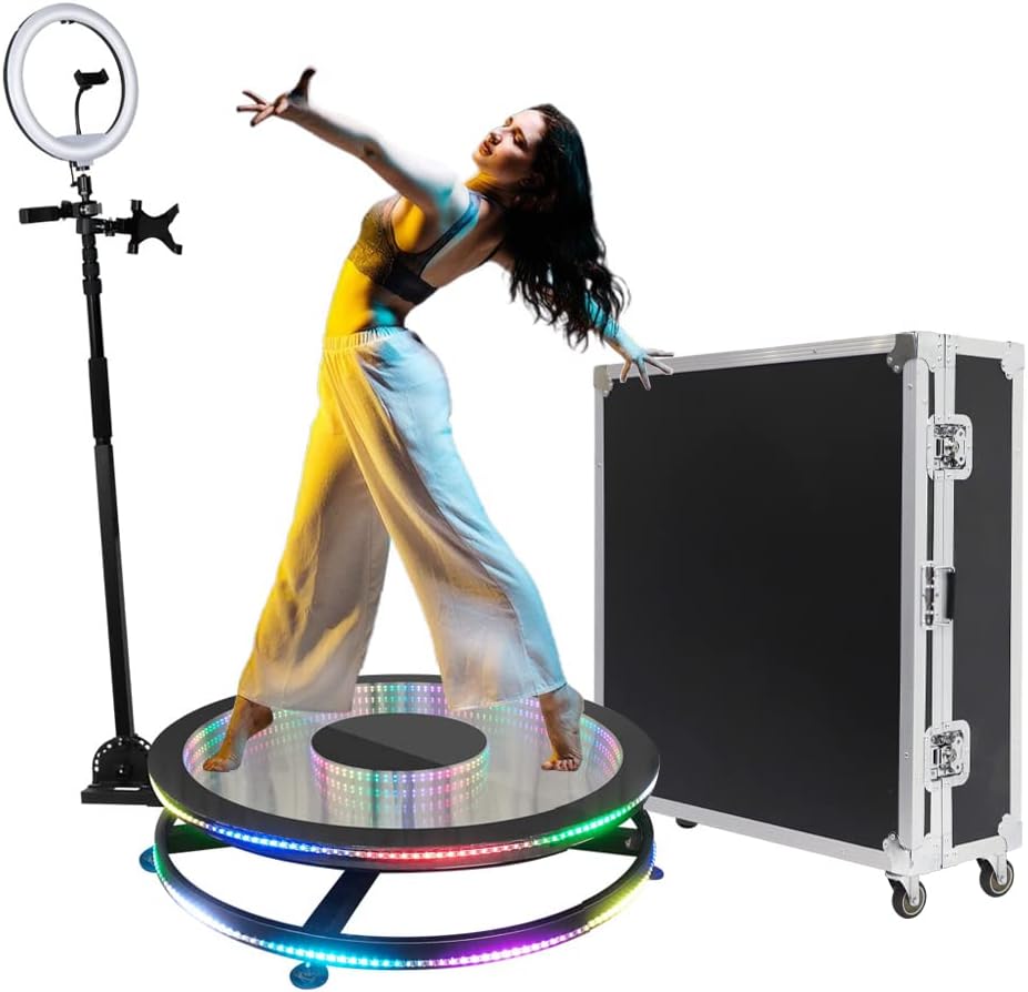 360 Photo Booth Machine for Parties Slow Motion Spin 7k