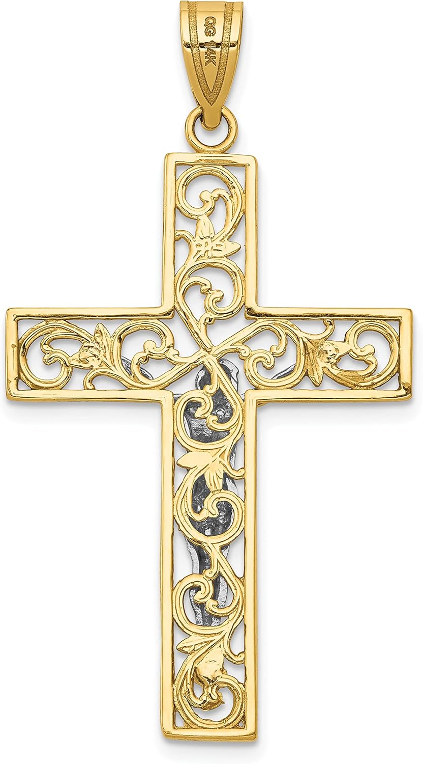 Gold Cross Pendant 46mm k7