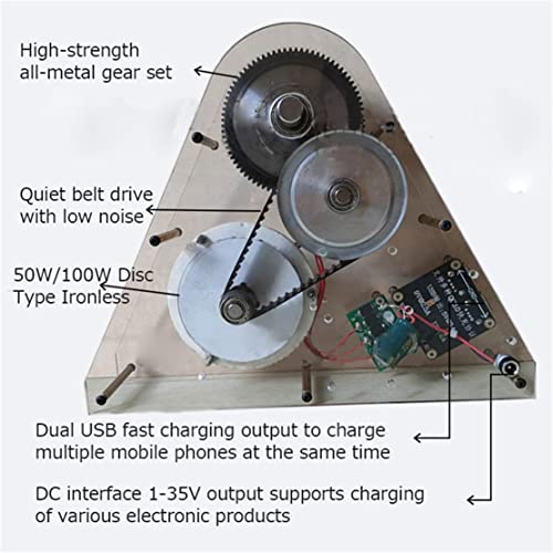 Hand Crank Foot Pedal Power Generator USB Portable A7
