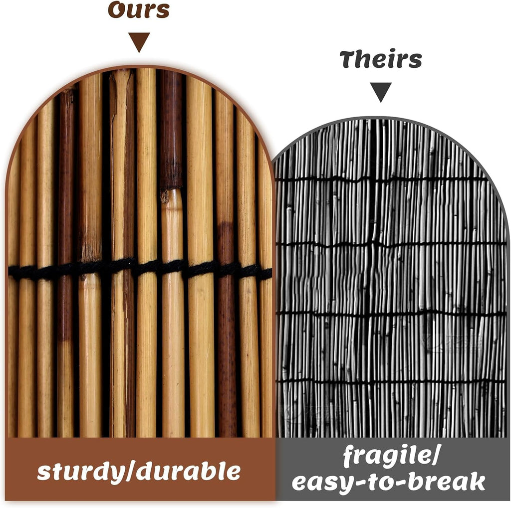 Bamboo Reed Fence 6FT x 16.4FT Natural Privacy Screening a7