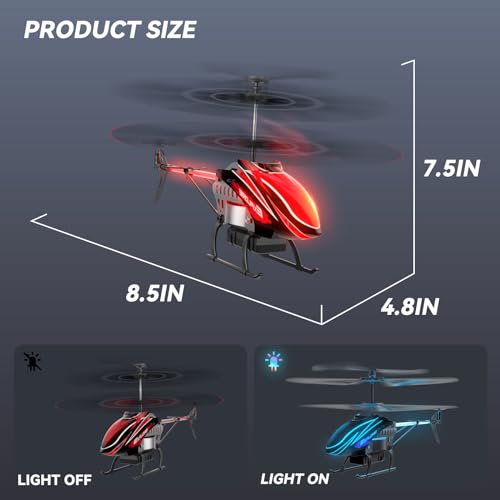 RC Helicopter for Kids, 30Mins Flight, LED Lights, Altitude Hold a7
