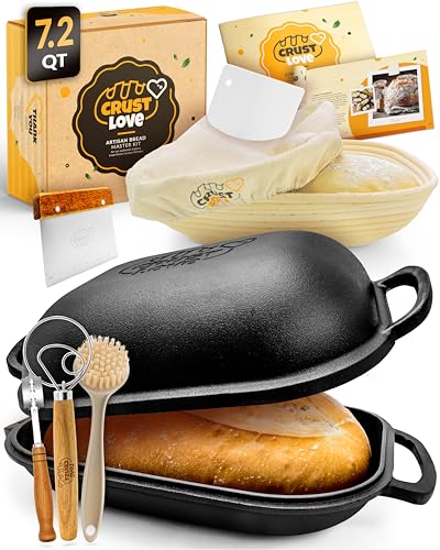 Cast Iron Dutch Oven for Bread Baking with Lid 3.2QT k7