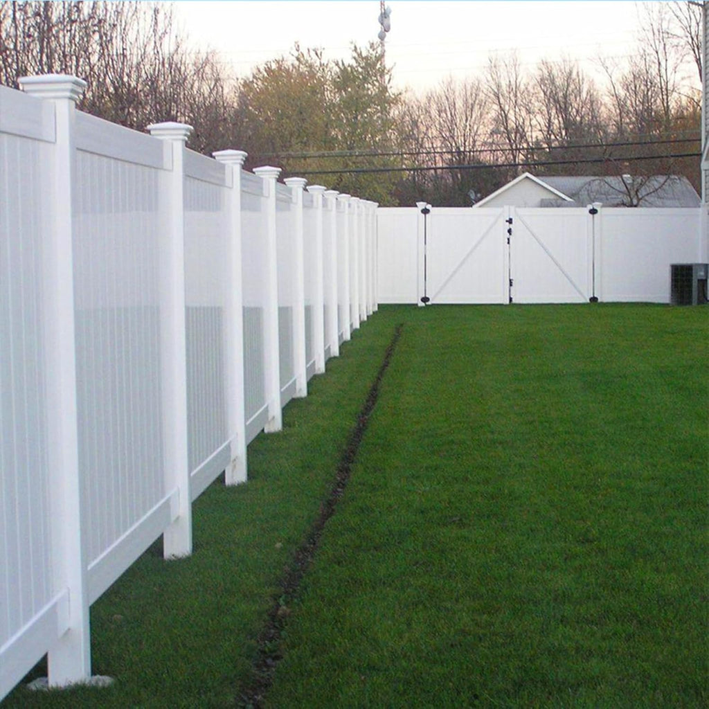 Vinyl Fence Panels 6ft x 6ft, Set of 2 a7