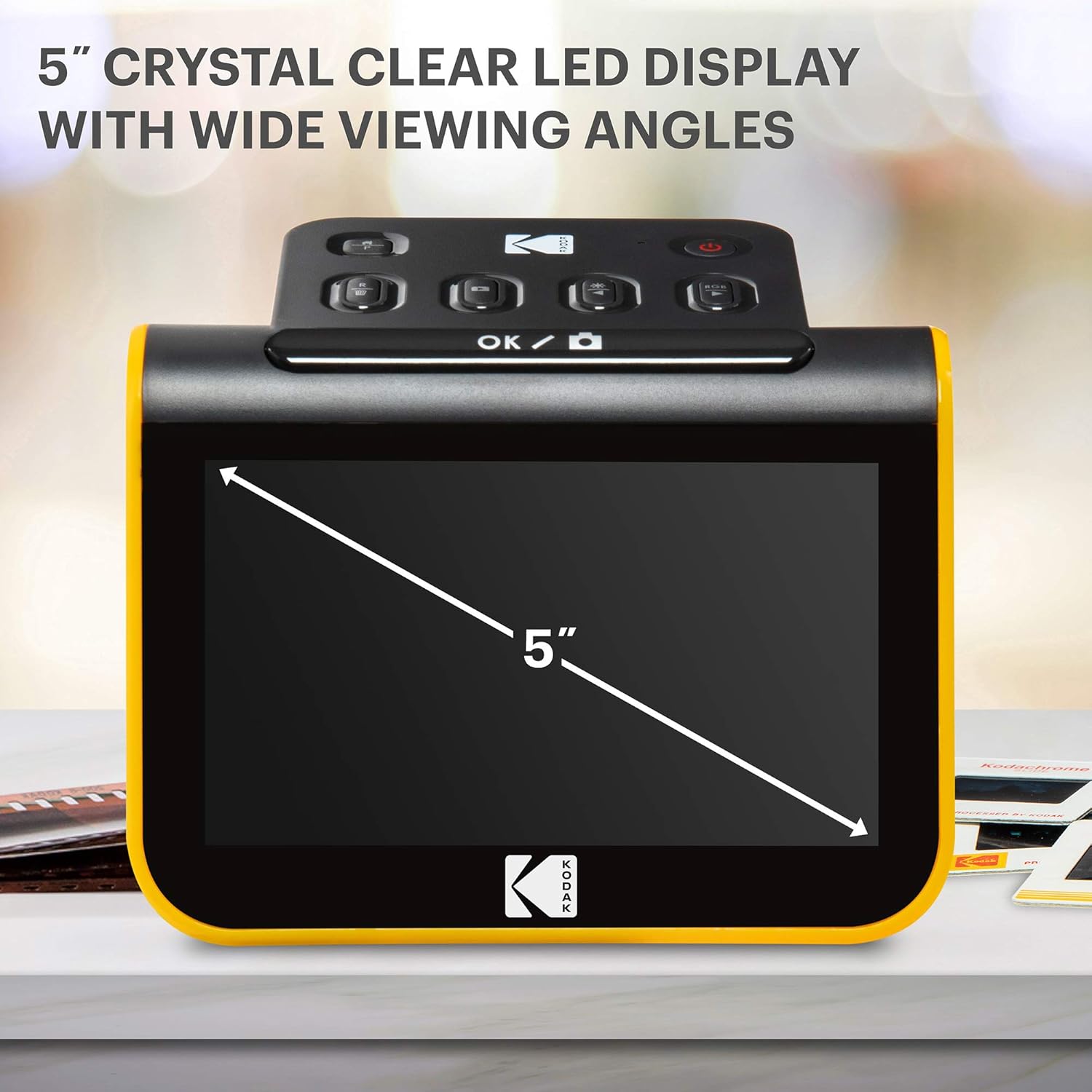 Film & Slide Scanner with 5" LCD Screen, 22MP JPEG Conversion 7k