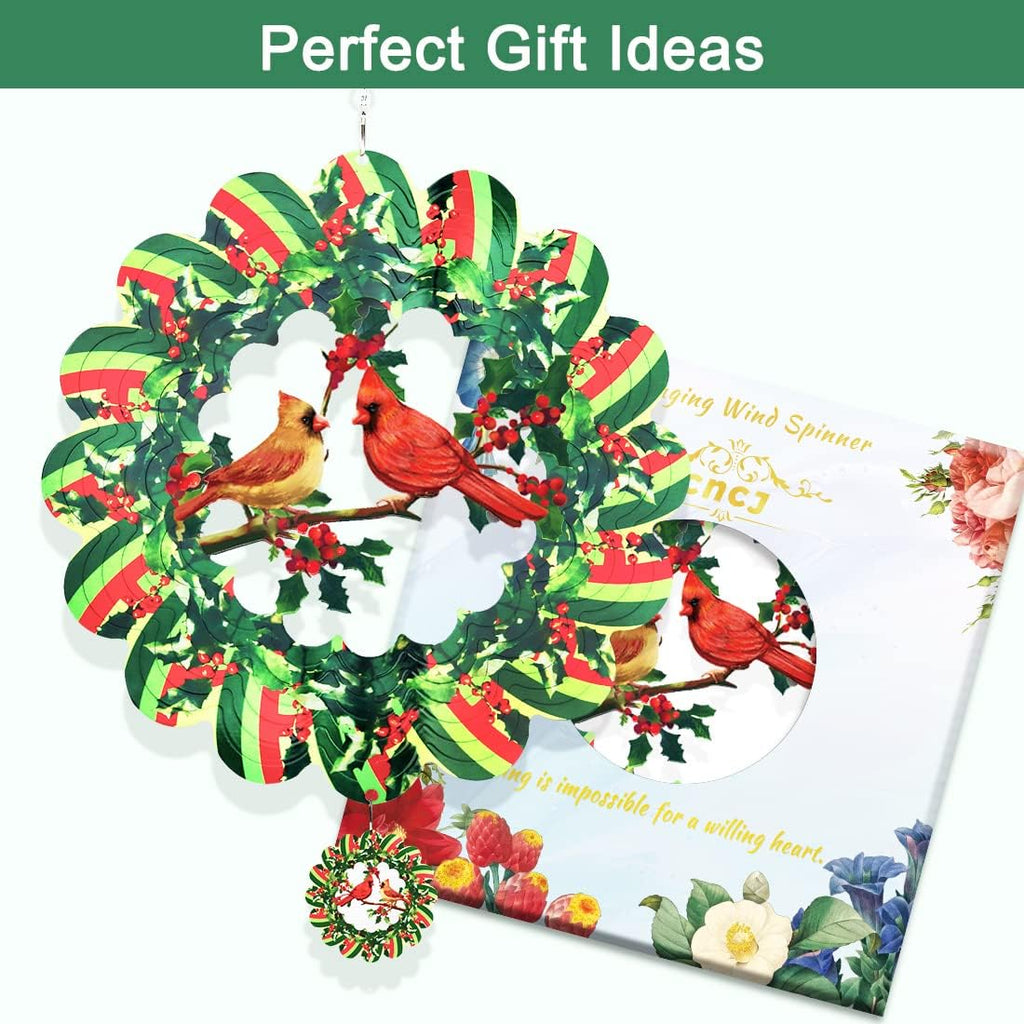 Green 3D Wind Spinner Outdoor Garden Art h7