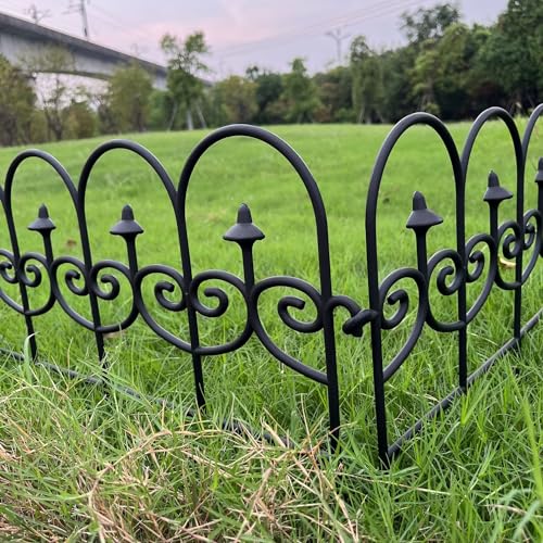 Decorative Garden Border Fence 13in Outdoor Plastic Panels k7