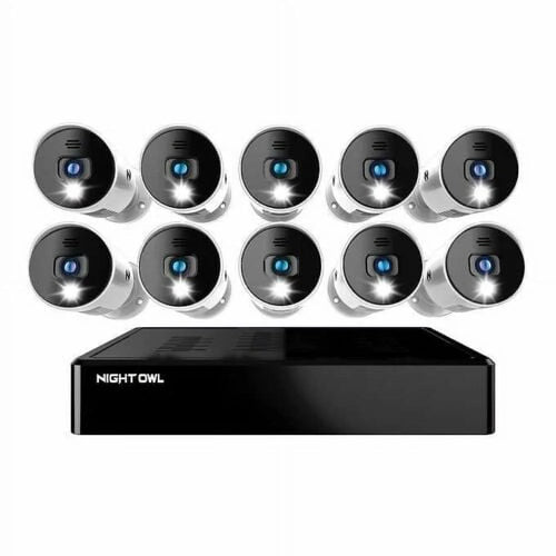 Night Owl 16 Channel 1080p Bluetooth DVR with 1TB Hard Drive and 10 Wired 1080p Indoor / Outdoor Spotlight Cameras with Audio - Curated Treasures Market