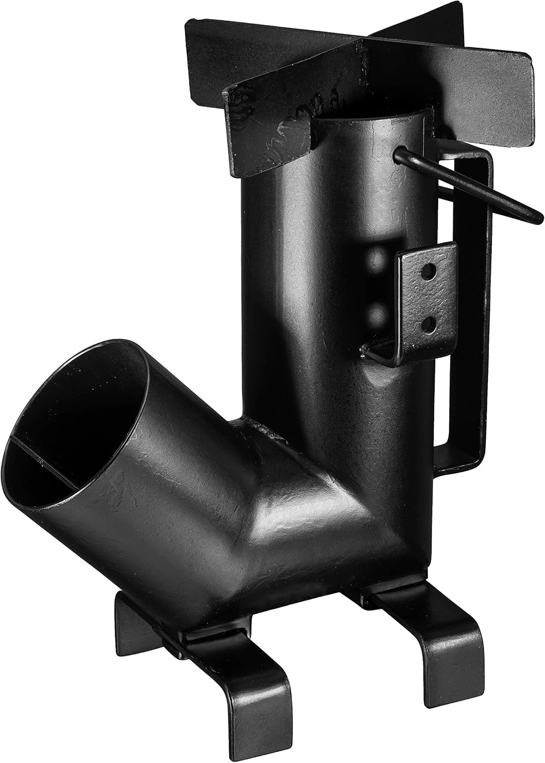 Camping Rocket Stove with Handle, Camping Survival Gear Self Feeding Wood Burning Stove, Tent Heater (Round)