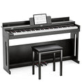 UMOMO 88 Weighted Key Digital Piano with Piano Bench, Hammer Action Electric Piano with Piano Stand, Headphone Jack, 3 Pedal, Full Size Electronic Piano Keyboard for Beginner, Adults, White