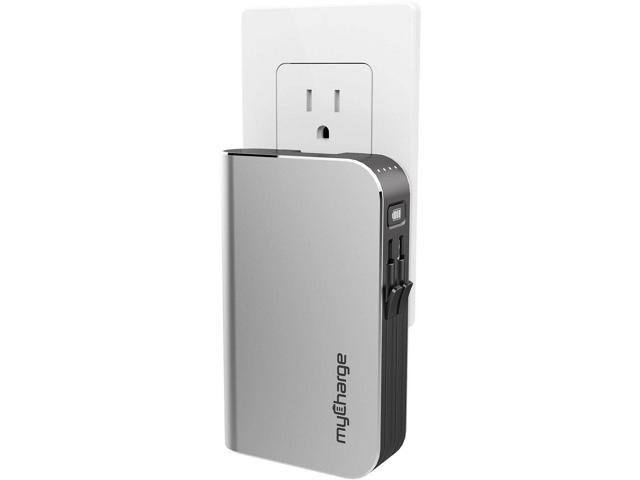 Portable Charger Power Bank 6700mAh Foldable Plug Built-in Cables A7