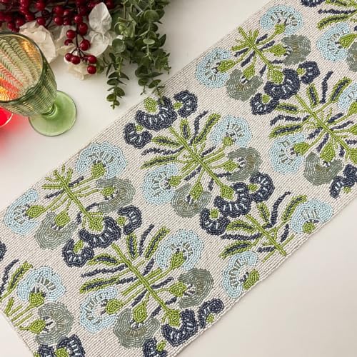 Beaded Table Runner 13x36 Multicolour H7q