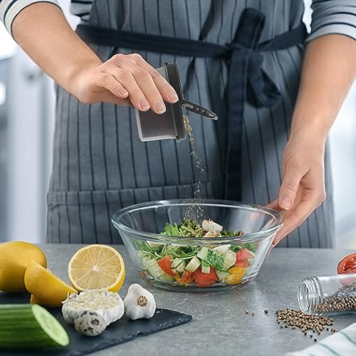 Spice Jars with Lids Airtight Refillable Set 8pk Red k7