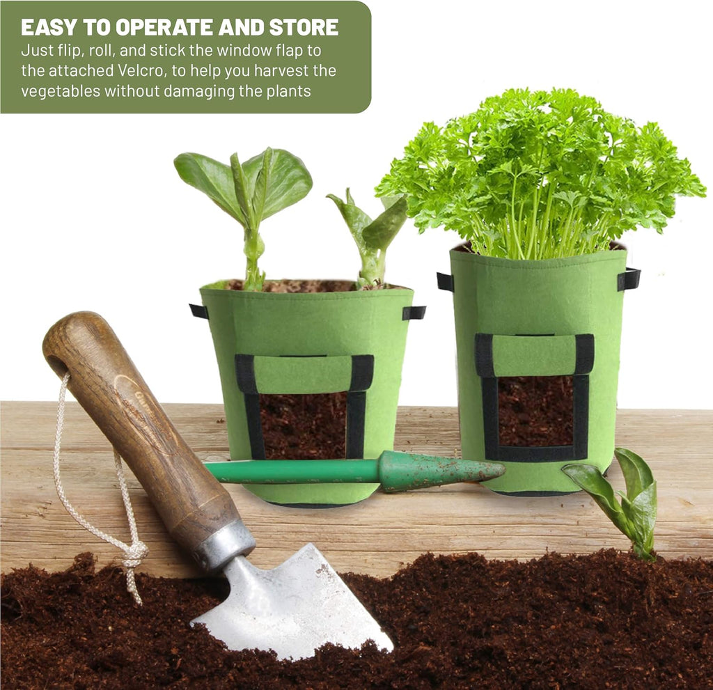 Heavy Duty Fabric Planter Bags 10 Gallon with Handles 3 Pack k7