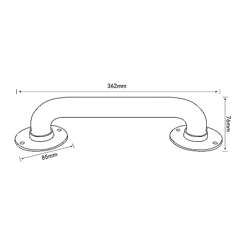 36 Inch Black No-Slip Stair Handrail Indoor Wall Mount A7k