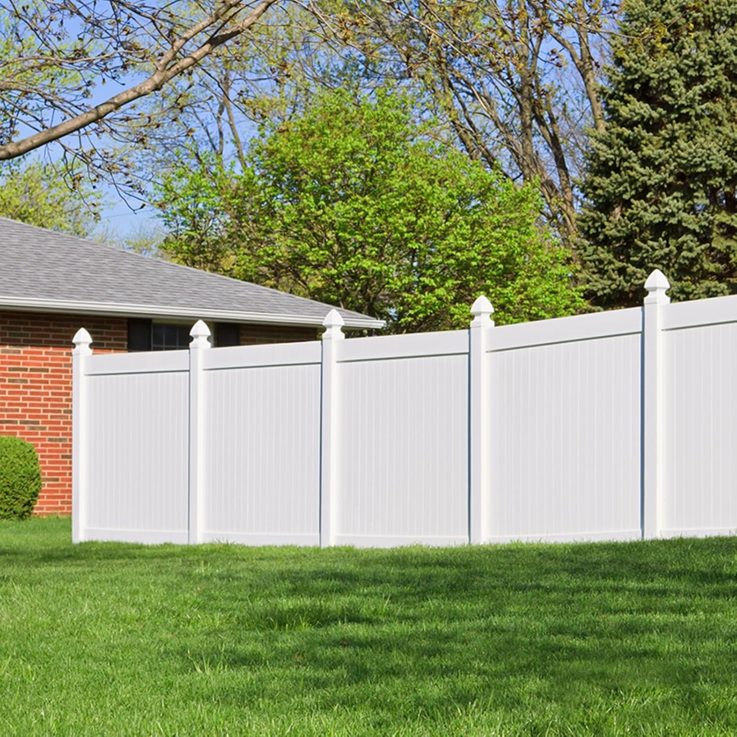 Vinyl Fence Panels 6ft x 6ft, Set of 2 a7