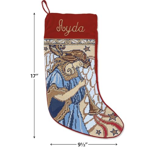 Personalized Christmas Needlepoint Stocking 100% Wool A7