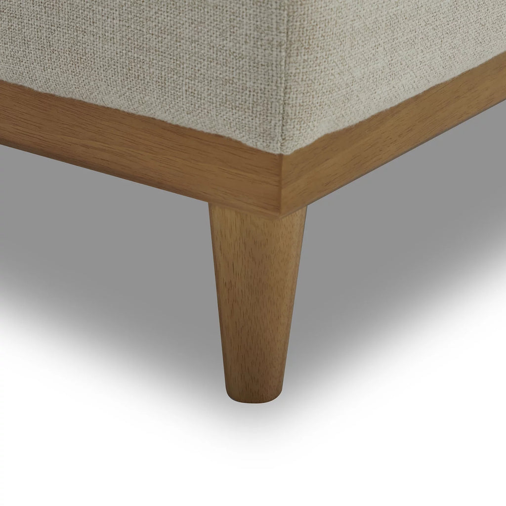 Wood Frame Ottoman Light Honey Finish 7k