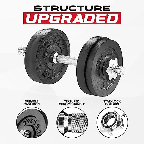 Adjustable Dumbbell Set with Weight Plates 4x