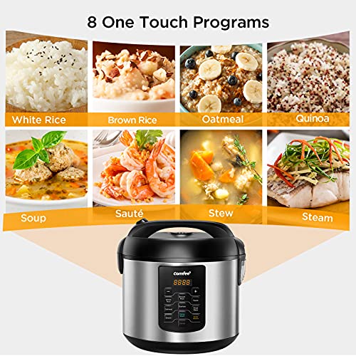 Compact Rice Cooker 6-in-1 Stainless Steel Multi Cooker 2QT A7