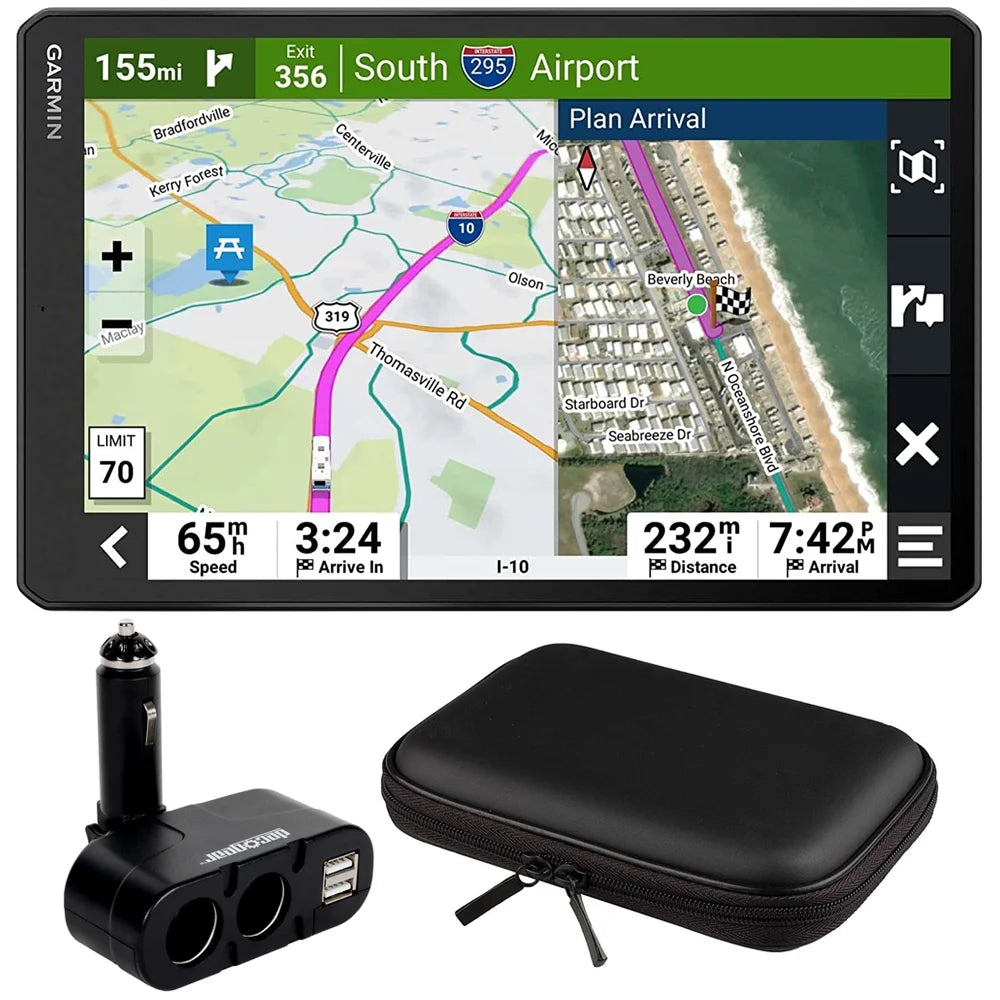 Garmin 010-02749-00 RV 1095 10" RV GPS Navigator Deco Gear Dual DC12V/24V Electronic Multifunction Car Socket and Deco Gear Hard Shell EVA Case - Curated Treasures Market