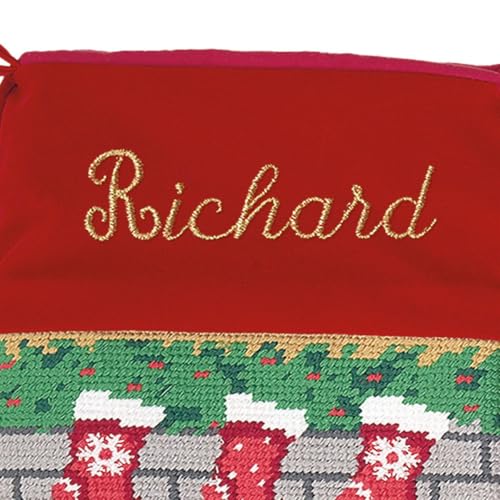 Personalized Christmas Needlepoint Stocking 100% Wool A7