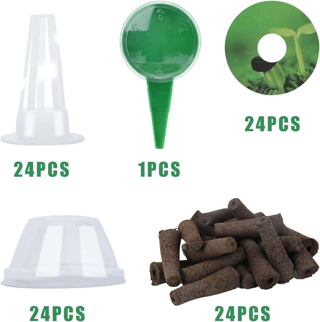 Seed Pod Kit for Hydroponic Garden, 24 Sets Indoor Growing System a7