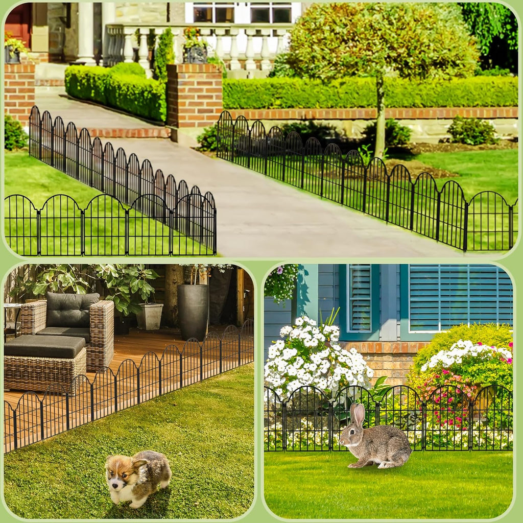 Garden Fence 21in x 10.2ft Metal Border for Pets Yard k7