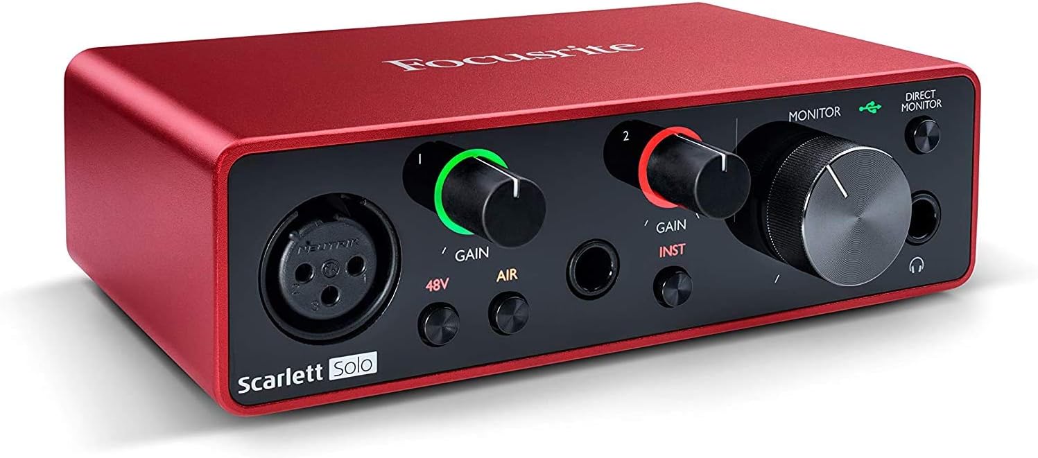 USB Audio Interface Studio Bundle with Monitors and Cables k7
