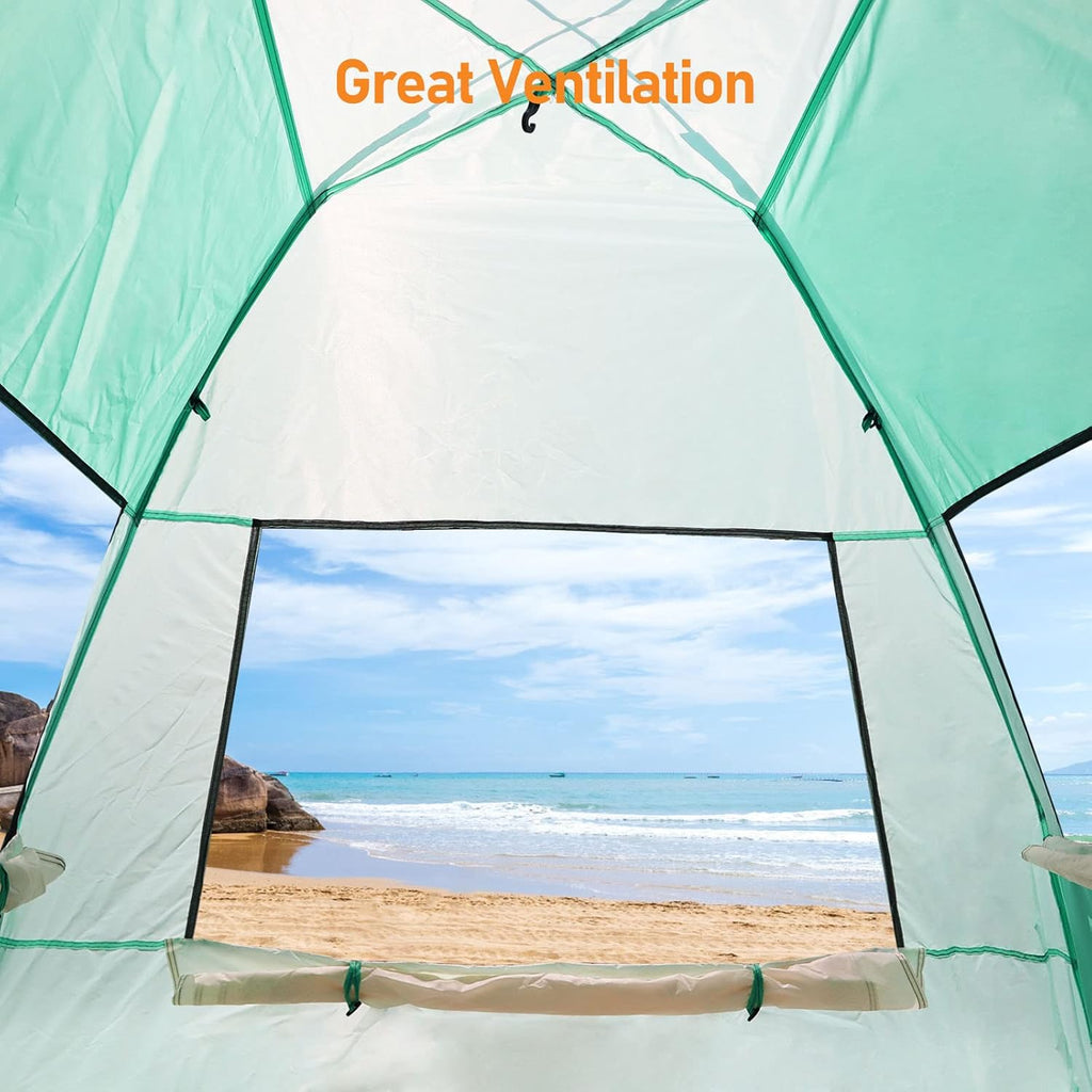 Pop Up Beach Tent, Anti-UV, 3 Mesh Windows G7