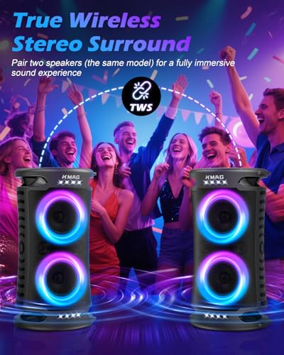 Portable Bluetooth Speaker with Deep Bass and Lights a7