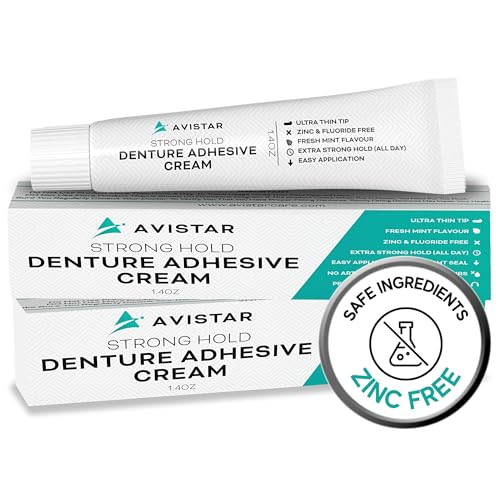 Denture Adhesive Cream, 12 Hour Hold, Mint Flavor 6 Pack a7
