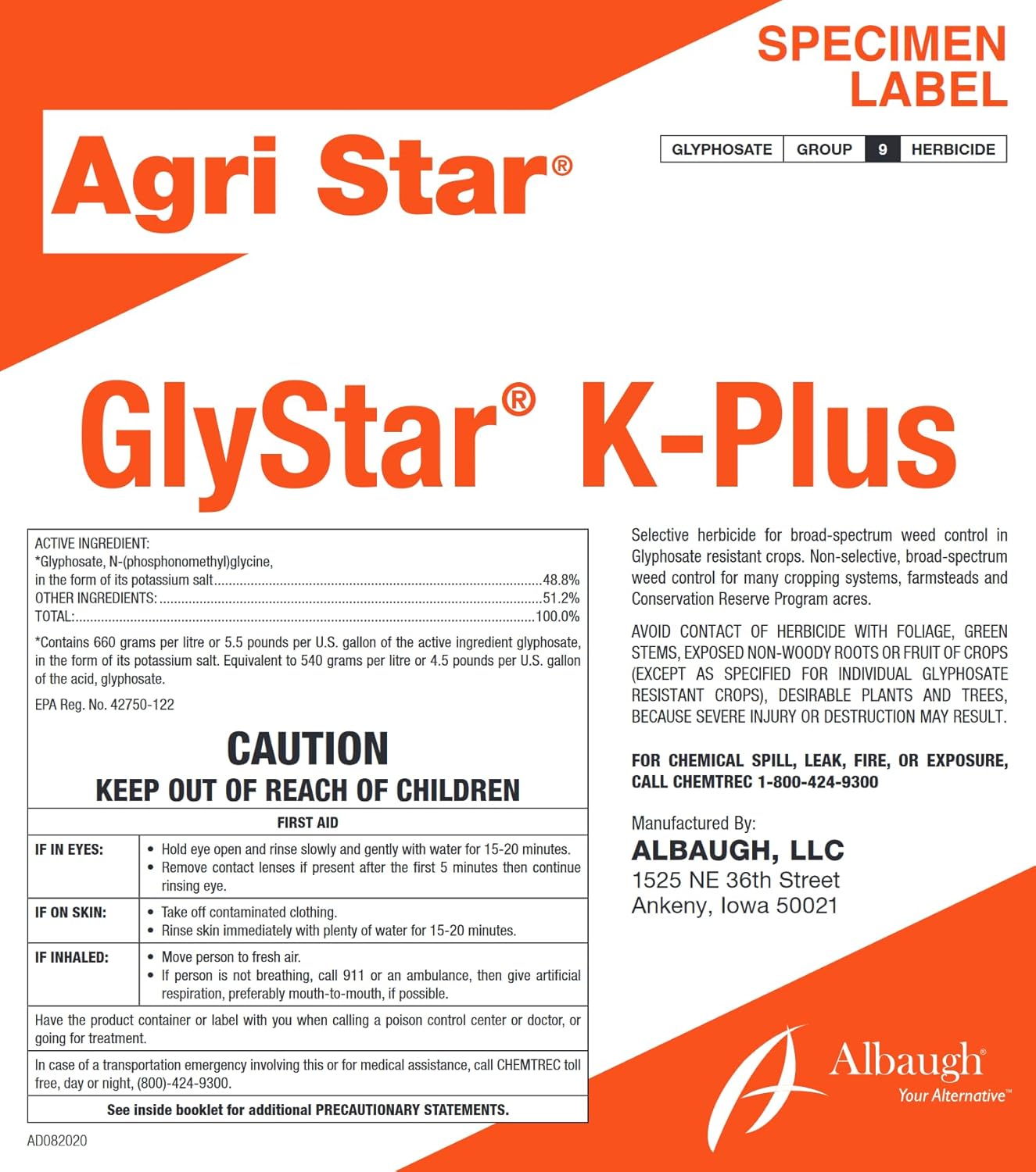 Potassium-Based Glyphosate Herbicide Concentrate 48.8% q7