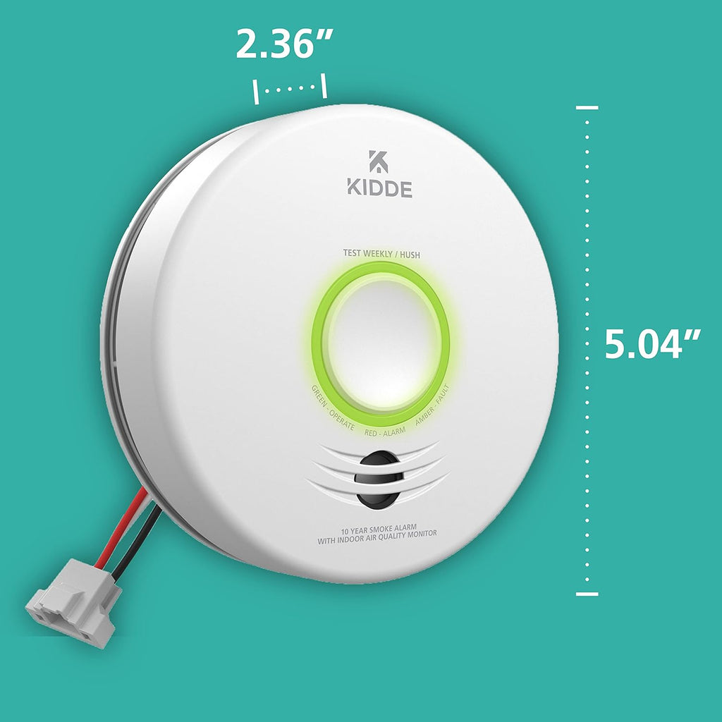 Smoke Detector with Air Quality Monitor, WiFi, 2 Pack k7