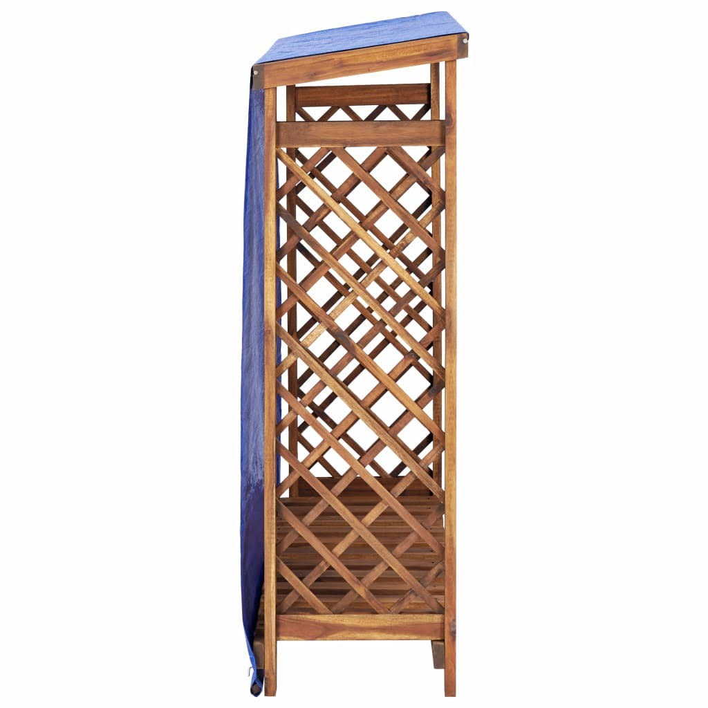 Firewood Storage Shed Solid Acacia Wood 7k