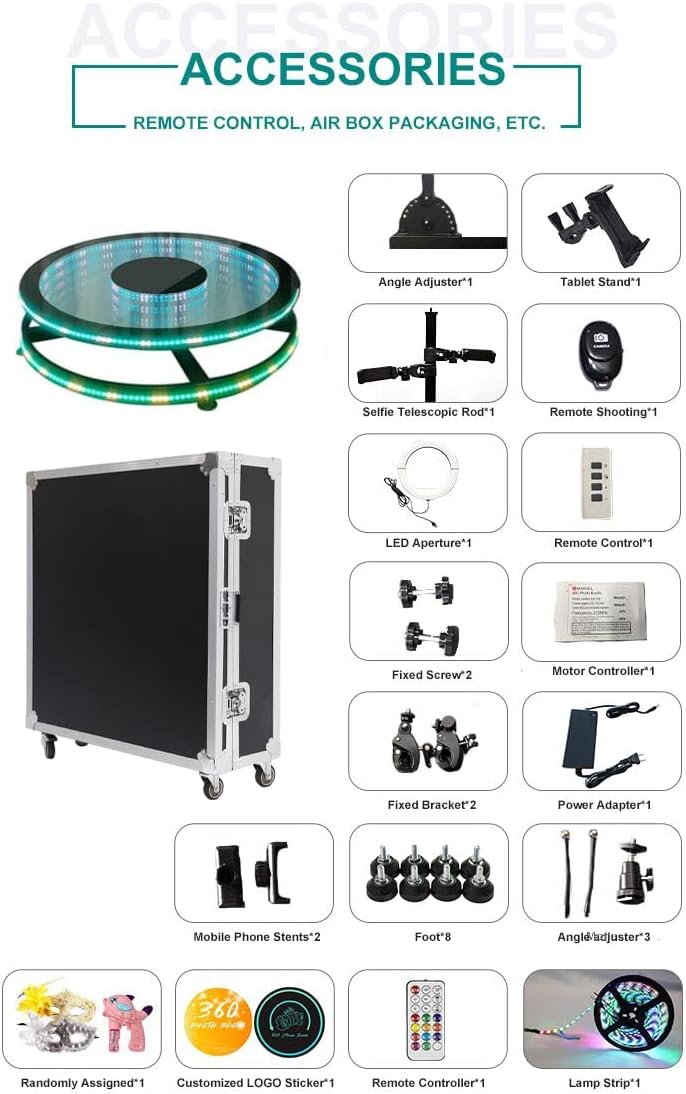 360 Photo Booth Machine for Parties Slow Motion Spin 7k
